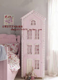 厂家直销欧式、美式实木儿童家具定做/书柜【粉色房型女孩衣柜】
