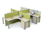 现代办公家具创意4人办公桌椅组合时尚简约屏风办公电脑桌职员桌