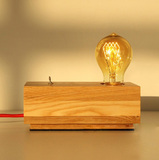 木台灯客厅书房卧室床头设计师原木现代北欧宜家简约创意木桌台灯