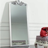 欧式新古典镜子实木试衣镜全身落地镜简约现代浴室镜宜这梳妆镜子