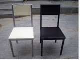 简约特价环保餐椅现代中式座椅烤漆钢架椅钢木桌配套餐桌椅