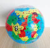 橡胶卡通充气玩具 夏季热销地摊货源批发 新款儿童橡皮运动地图球