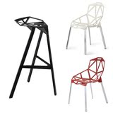 变形金刚椅休闲设计师椅铸铁铝合金酒吧椅 高脚吧凳 创意几何吧椅
