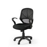 黑色尼龙脚电脑椅 转椅网布简约透气 长59宽57靠背高89-99cm包邮
