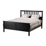 深圳宜家居家IKEA代购 汉尼斯双人床架 实木双人床床板高度可调节