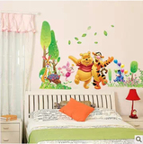 卡通维尼熊男女宝宝儿童房间婴幼儿园教室可移除墙面装饰贴纸贴画