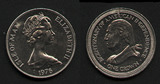 英属马恩岛1976年1克朗镍币美国独立200周年纪念币