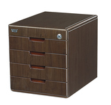 高档木质桌面文件柜 带锁家用储物盒 抽屉式收纳柜收纳盒办公用品