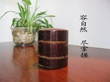 特价日本木制樱皮手工茶具手饰盒木礼盒旅行便携普洱茶迷你香粉罐