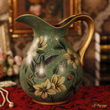 费洛梵 特价彩绘花瓶现代时尚欧式田园复古陶瓷花瓶 家居装饰摆设