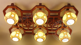 仿古灯具中式客厅吸顶灯陶瓷卧室吸顶灯餐厅灯饭厅灯书房木艺灯饰