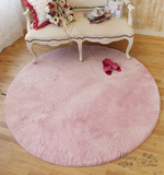 韩国正品代购！韩式客厅粉色圆形短绒大地垫/床前防滑地毯