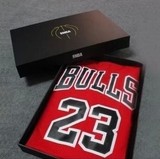 NBA官方旗舰店球衣短袖公牛队23号乔丹球衣正品经典篮球服套装红