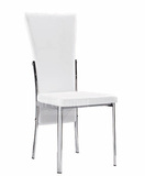 现代金属餐椅 黑白高背椅 饭厅餐桌椅 洽谈椅书椅写字椅办公凳子