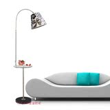 LED简约创意现代时尚布艺茶几落地灯客厅卧室不锈钢钓鱼灯 调光