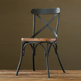 欧式创意做旧升降吧台椅实木复古咖啡厅桌椅简约高脚凳子酒吧桌椅
