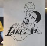 墙贴NBA科比湖人灌篮高手篮球海报运动人物男孩卧室背景