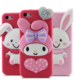 包邮iphone4s/5s 美乐蒂6plus硅胶保护套苹果 可爱卡通兔子手机壳