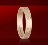 香港Cartier卡地亚专柜代购18K玫瑰金黄金LOVE戒指窄版B4085200