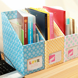 创意韩版DIY桌面书架 纸质收纳盒 办公室创意文件整理盒 置物架