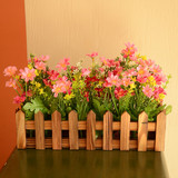欧式客厅餐桌落地实木30cm栅栏仿真花套装假花绢花塑料花卉装饰品