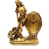 女神时钟 复古静音家居装饰欧式座钟客厅创意古典摆件仿古台钟表