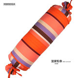 桔红绿粉紫色条长圆柱抱枕腰靠枕全棉糖果枕头沙发靠垫礼物包邮