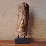 特价包邮泰国进口木质工艺品木雕佛像佛头摆件家居装饰佛教用品