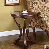 美式欧式客厅家具实木角几边几边桌小圆几沙发茶几圆桌子现代包邮