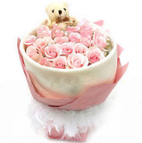 武汉同城鲜花花束创意可爱礼物生日送女朋友19枝玫瑰花配送母亲节