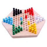 六角跳棋 中国跳棋 木制跳棋 棋类玩具 成人益智玩具聚会必备