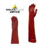 代尔塔 201601 防化手套 PVC防生物加强硫化 耐酸碱手套 60厘米