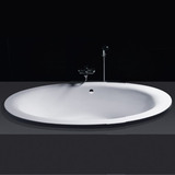 椭圆形无裙嵌入式浴缸|压克力亚克力按摩浴缸G1438|1.6米/1.8米