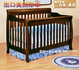 AFG婴儿床实木出口 儿童床游戏床 实木双胞胎bb床 特价送小护栏