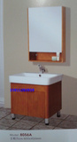 60公分长方形橡木浴室柜+镜柜组合，卫生间小号橡木洗脸柜