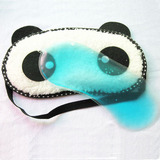 可爱卡通 毛绒熊猫 睡眠冰敷遮光护眼罩 冰袋眼罩儿童学生户外