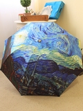 创意复古油画雨伞折叠晴雨伞防紫外线遮阳伞超强防晒伞晴雨两用