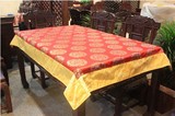 中式红木家具桌布，桌旗绸缎