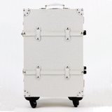 韩国时尚旅行箱拉杆箱行李箱白色男女包皮箱登机箱20寸22寸可贴纸