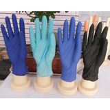 劳保用品批发一次性蓝丁晴耐油橡胶乳胶实验喷漆家务防护加厚手套