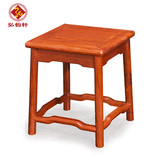 弘韵轩现代中式缅甸花梨木方凳 实木凳子板凳榫卯坐具红木小家具