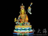 藏传密宗佛像造像，尼泊尔纯手工/纯铜彩绘，莲花生大士/莲师41cm