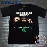 金属天堂T恤圆领黑色正品个性纯棉金属摇滚朋克乐队绿日Green Day