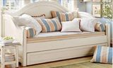新美式罗汉床坐卧两用多功能美式实木沙发床推拉抽屉储物家具定制
