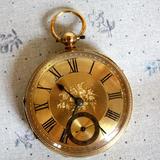西洋古董钟表收藏 欧洲19世纪18k金古董怀表正常使用束