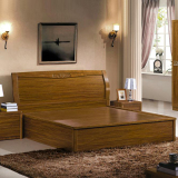 特价实木床双人床1.51.8米木床实木床气压高箱乌金木色床中式包邮
