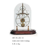 工艺钟表玻璃骨架钟仿古钟表机械钟表座钟欧式钟表样板间
