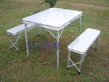 特价铝合金折叠桌椅套装2凳子+折叠桌子 便携式/防水 加固