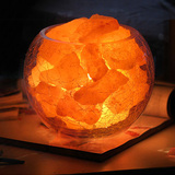 创意环保水晶盐灯 可调光 装饰氛围台灯 多功能净化空气床头灯