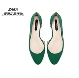新款ZARA女鞋正品代购舒适不对称凉鞋芭蕾鞋平跟鞋单鞋女2268/301